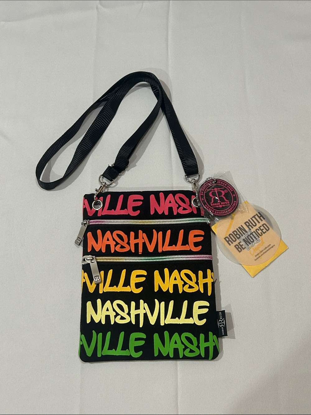 Robin Ruth Nashville Multi-Color Crossbody Bag NWT 6.5x8”